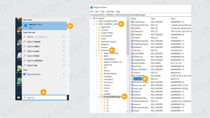 Mematikan Update Via Registry