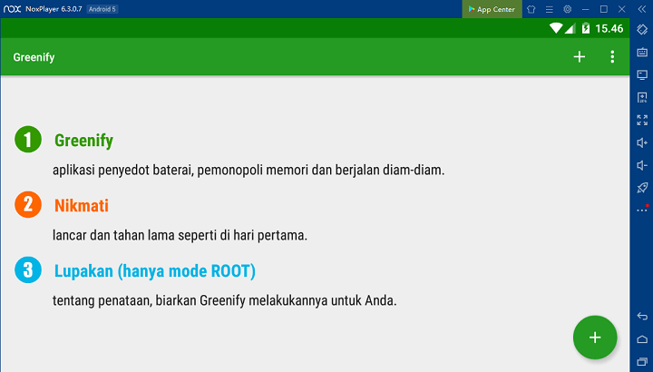 Setting NOX Dengan Greenify Agar No LAG