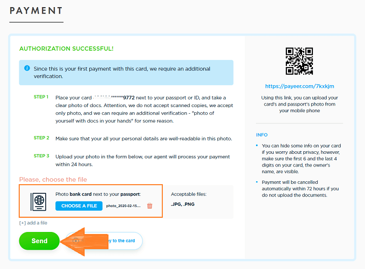 Mengisi Dana Payeer dengan Visa