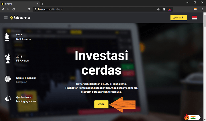 Cara Mendaftar Akun di Binomo\