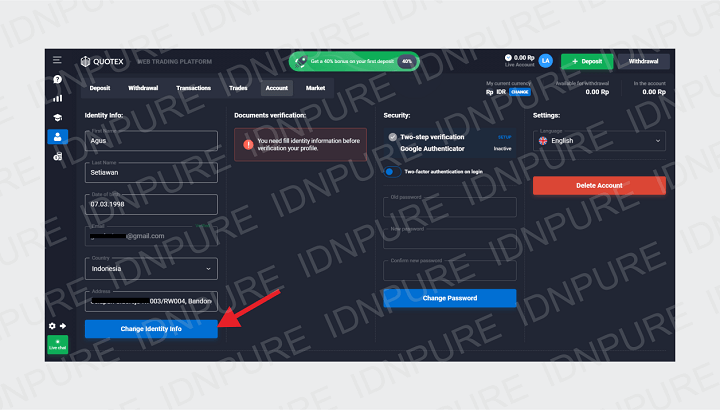 Tutorial Daftar dan Verif Quotex