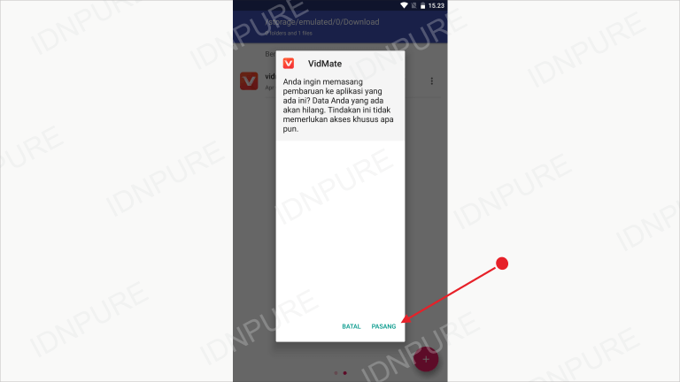 Memasang VidMate APK Video MP3 di HP Android