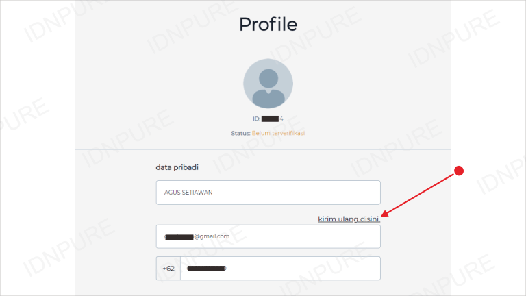 Verifikasi Email Akun Oxtrade